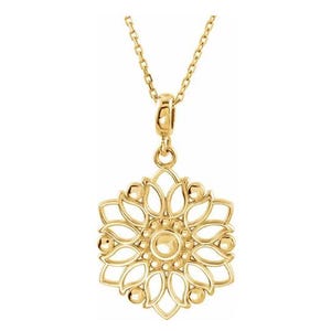 Collar decorativo de 18&quot; en amarillo de 14 quilates