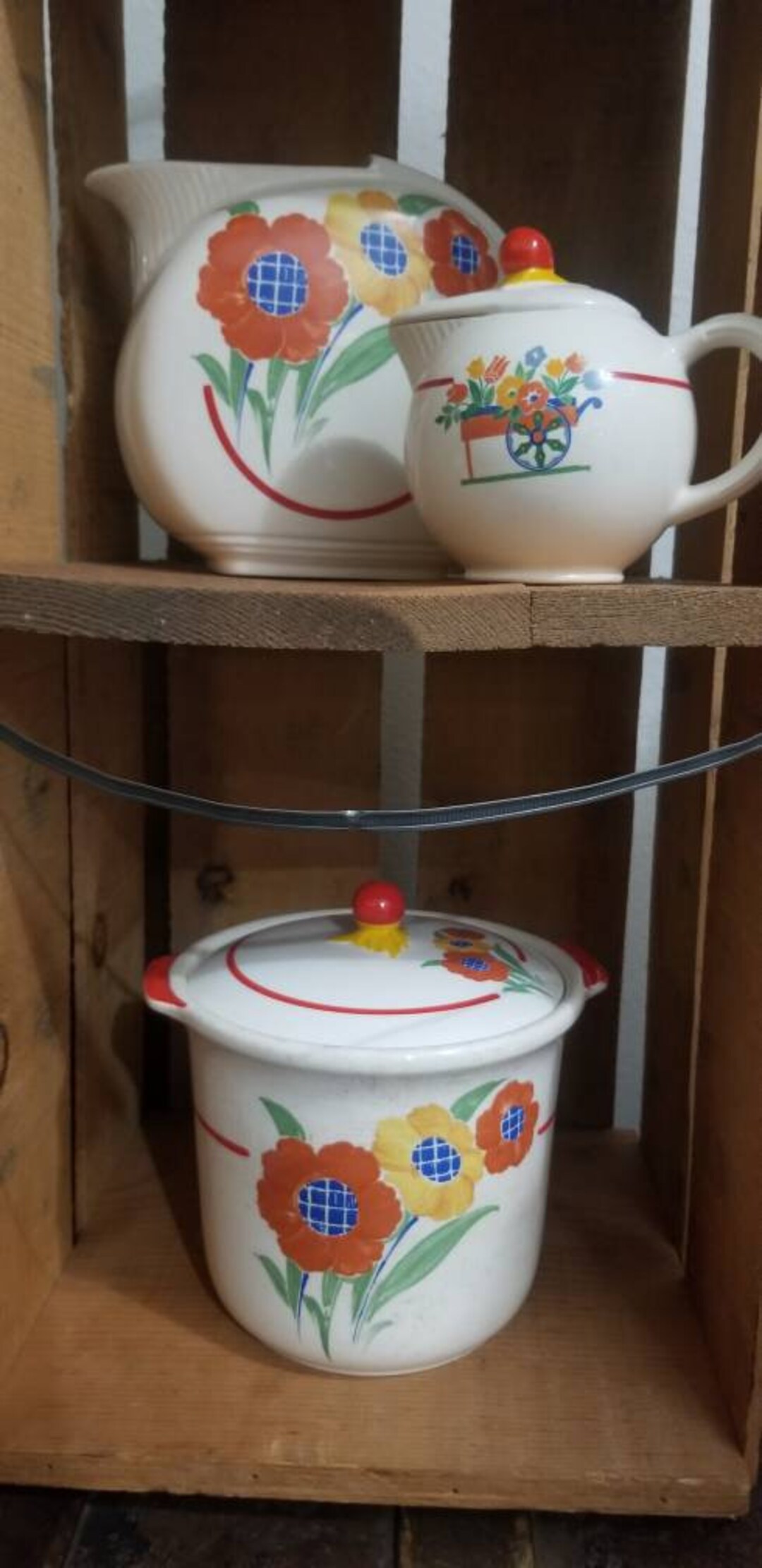 Pottery Guild Hostess Ware Breakfast Juice Pitcher Rare AAA Antique