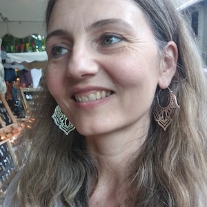 Ethnic earrings, Gold tribal earrings, Large silver ethnic earrings, Princess warrior earrings