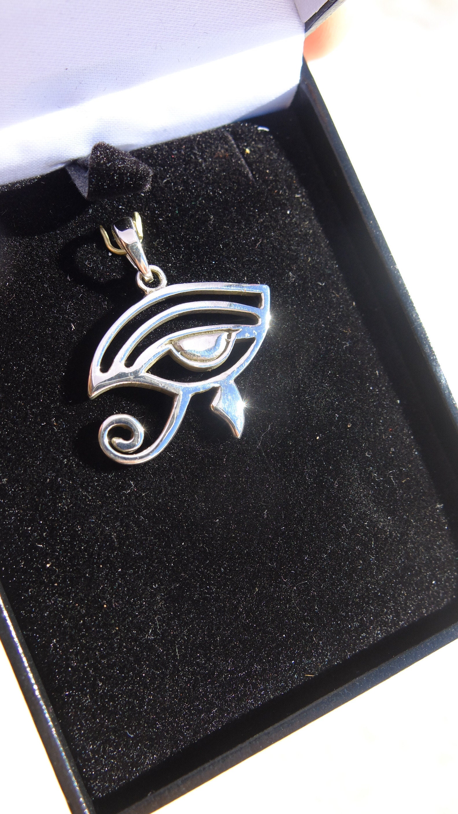 Pendentif Oeil D'Horus Croix De Vie En Argent 925 - 3.2g - Style Égypte Ancienne