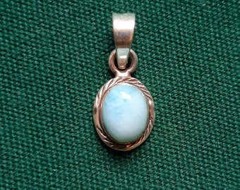 Pendentifs Larimar et argent 925, Pierres Larimar, Beautiful Larimar stone, Larimar Pendant, Pierre d'Atlantide