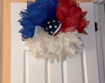 Patriotic flower wreath