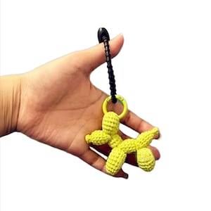 Balloon dog keychain crochet pattern instant download! Dog Amigurumi, dog balloon animal crochet pattern, dog balloon animal pattern