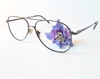 Vintage  ANT.SILVER Eyeglasses Designer Aviator     Used Frame