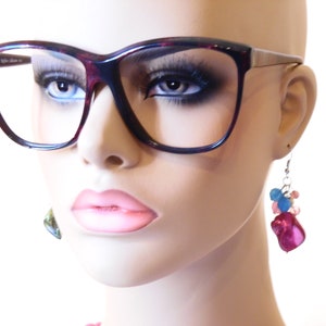 Vintage Womens  Ruffino Collection R 12 Burgundy Eyeglasses Designer Used Frame Made in France