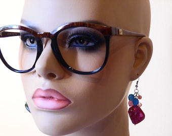 Vintage JACQUES FATH Paris Eyeglasses Designer Used Frame made in France