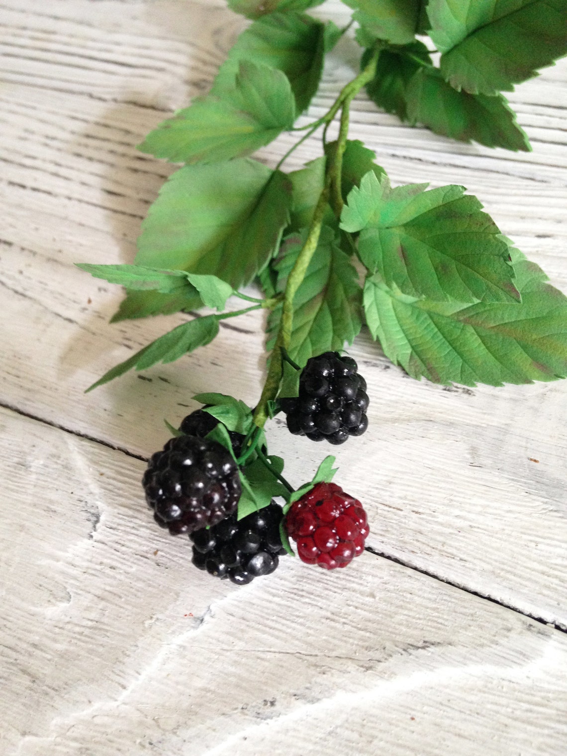 Artificial blackberry branch Berry wedding centerpiece