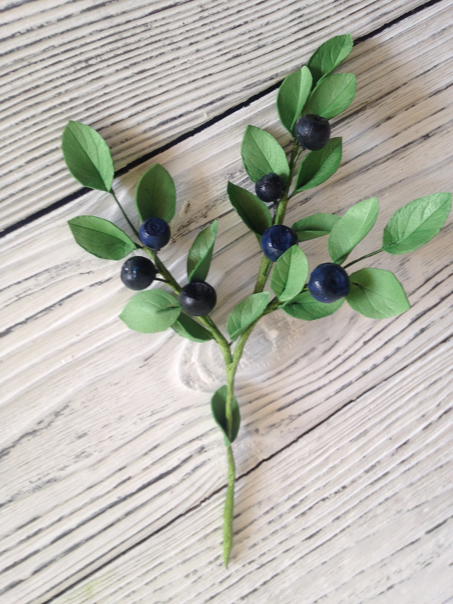 Artificial Blueberry Faux Blueberry Stem Berry Wedding Etsy