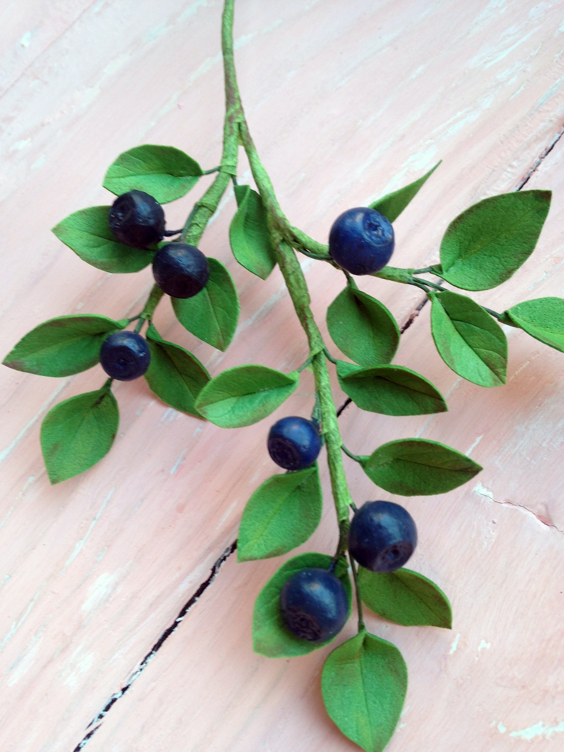 Artificial Blueberry Faux Blueberry Stem Berry Wedding Etsy