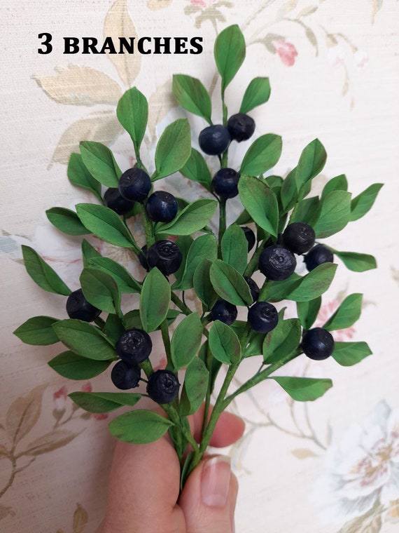 Künstliche Blaubeere Faux Blaubeer Stamm Beeren Hochzeit Herzstück Pflanze  für Wohnkultur Tischdekoration Innendekoration Geschenk