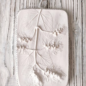 Wildflowers botanical bas-relief Wild flower plaster cast Flower rectangular tile Farmhouse wall decor Botanical wall art  Floral artwork