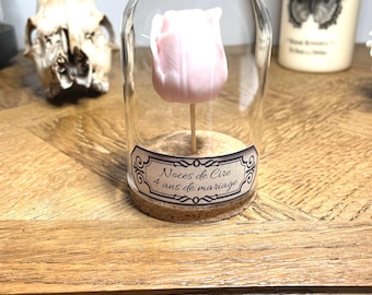 Hochzeitsgeschenk aus Wachs, 4 Jahre Ehe, anpassbares Etikett, originell