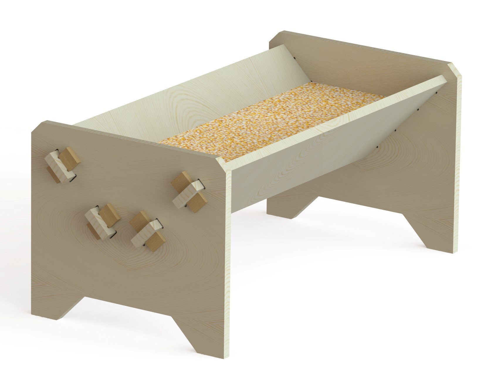 Deer Feeder Trough Wooden for Whitetail Deer Turkey Squirrels Etsy