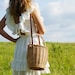 Jane Birkin Basket, Birkin Style Bag,Wicker Bag, Beach Bag, Brikin Basket Handmade with long handle, Round Wicker Basket,Round Willow Basket 
