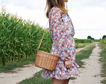 Willow bag, Straw bag, crossbody basket bag, straw basket, summer basket bag, festival bag, beach bag, holiday bag, sac de paille, Strohsack