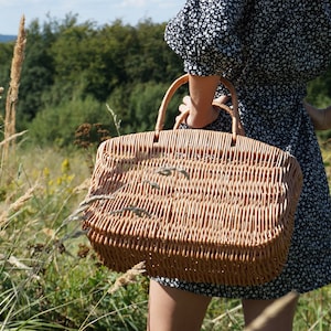 Large Wicker Bag, Beach Bag, Wicker Basket, Tote Bag, Picnic Basket for gift, French Market Bag, Straw market, shopping bag, fruit basket