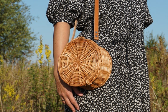 BINGONE Handmade Round Ata Rattan Bag - Boho Shoulder Straw India | Ubuy