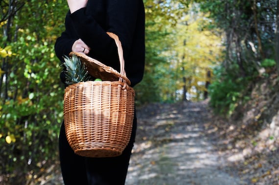 Large Birkin Style Bag Jane Birkin Basket Bag Picnic Basket 