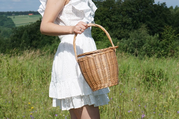 Jane Birkin Wicker Basket with Lid