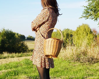 Wicker Birkin Korb, Kostenlose Express Lieferung. personalisiertes Geschenk Mama