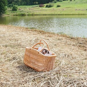 Cute, Unique, Stylish, Large Wicker Bag, Beach Bag, Wicker Basket, Tote Bag for Summer, Summer Must Have,French Market Bag, Shopping Bag image 3