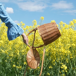 Jane Birkin Basket, Birkin Style Bag, Wicker Bag, Beach Bag, Wicker Basket,  Jane Birkin Basket Bag,Round Wicker Basket,Round Willow Basket