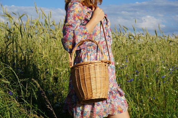 Buy Jane Birkin Basket With Lid Wicker Straw Bag Summer Beach