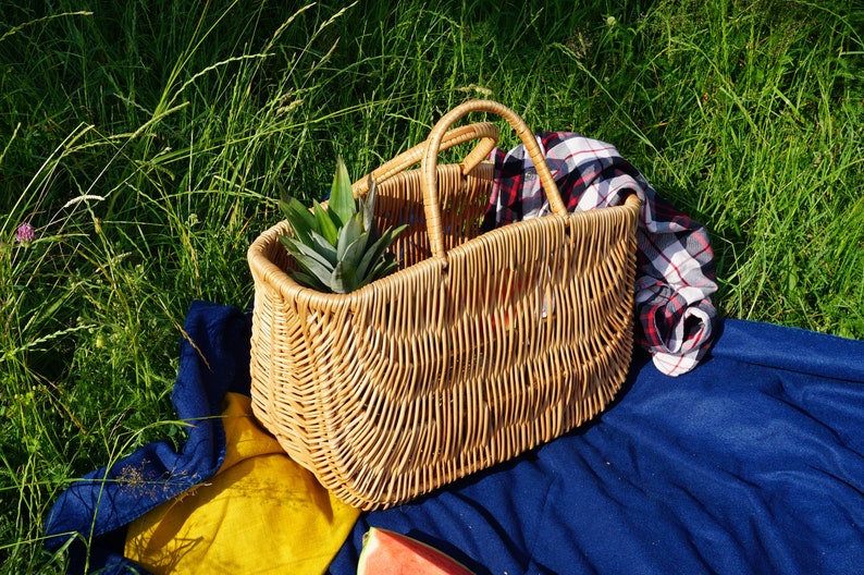 Cute, Unique, Stylish, Large Wicker Bag, Beach Bag, Wicker Basket, Tote Bag for Summer, Summer Must Have,French Market Bag, Shopping Bag image 9