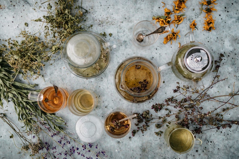 Peppermint Tea - Nordic hand picked,loose leaves, crisp taste, mint, menthol, tea ritual, organic, natural, healthy tea, tea set, relax image 5