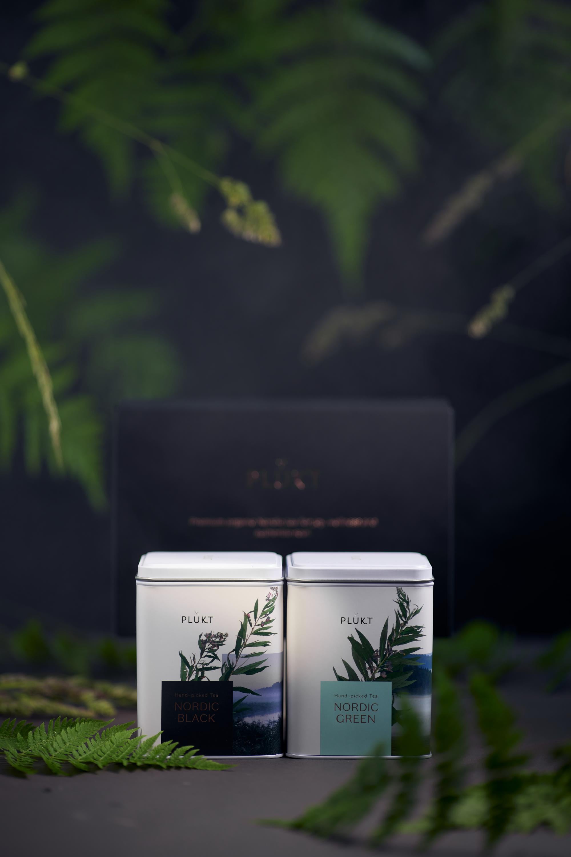 Gift Tea Set Nordic | Herbal Housewarming Black Matte Packaging Bagged Teas Nordic Design Specialty Organic