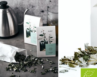 Wild Raspberry Tea - Nordic hand picked, raspberries, loose tea, brewed tea, organic, natural, everyday tea, energizing, package design