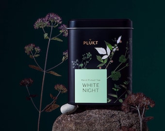 WHITE NIGHT - Nordic tea blend,hand-picked tea, pyramid tea bags, biodegradable, forest herbarium, flower tea, energy, tea set,housewarming