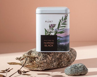 NORDIC BLACK TEA - gezonde, luxe, biologisch afbreekbare, cafeïnevrije, gefermenteerde wilgenroosjethee, eco-theezakjes, netzakken, biologisch, housewarming