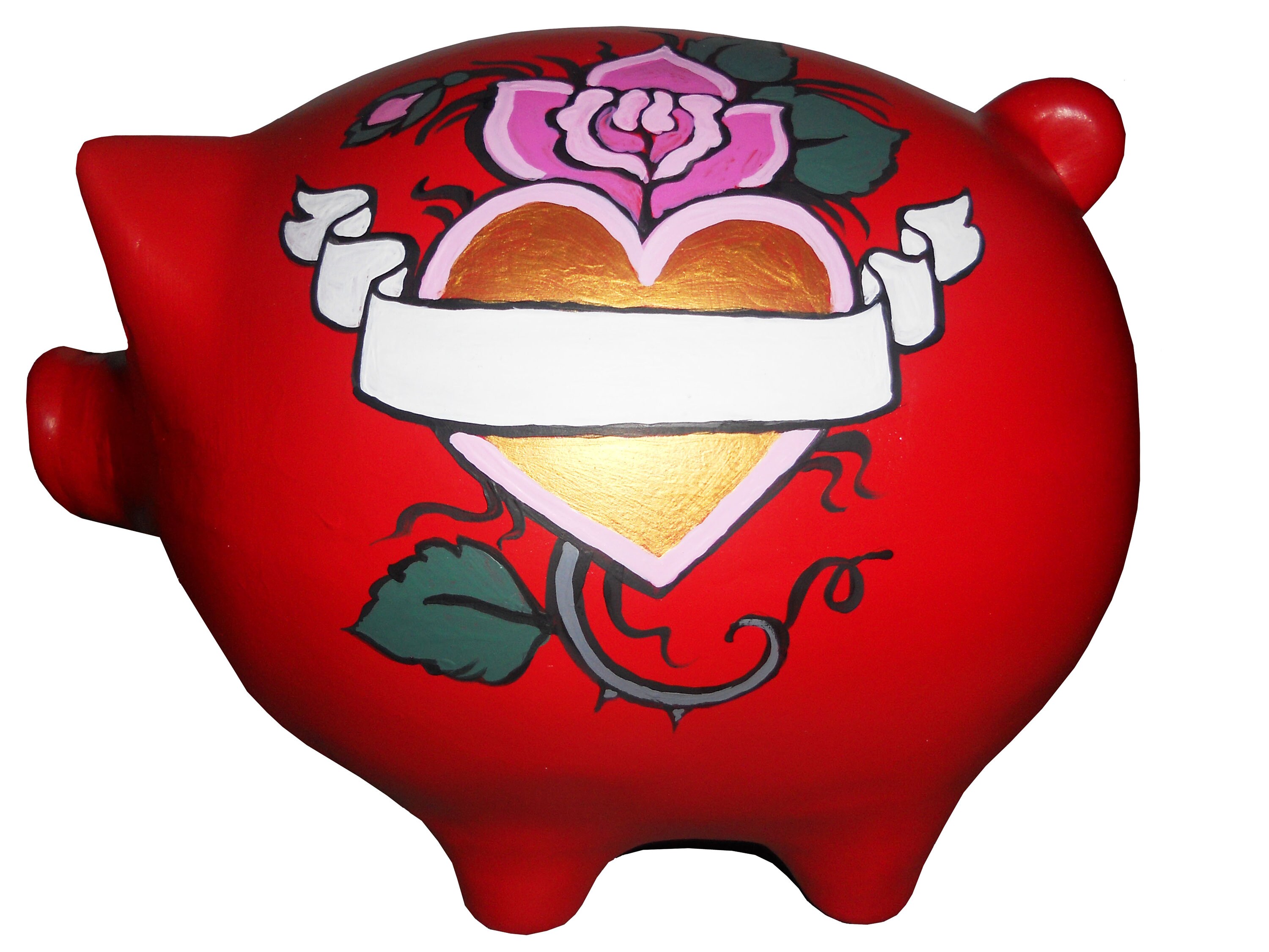Love Heart Piggy Bank by Piggery