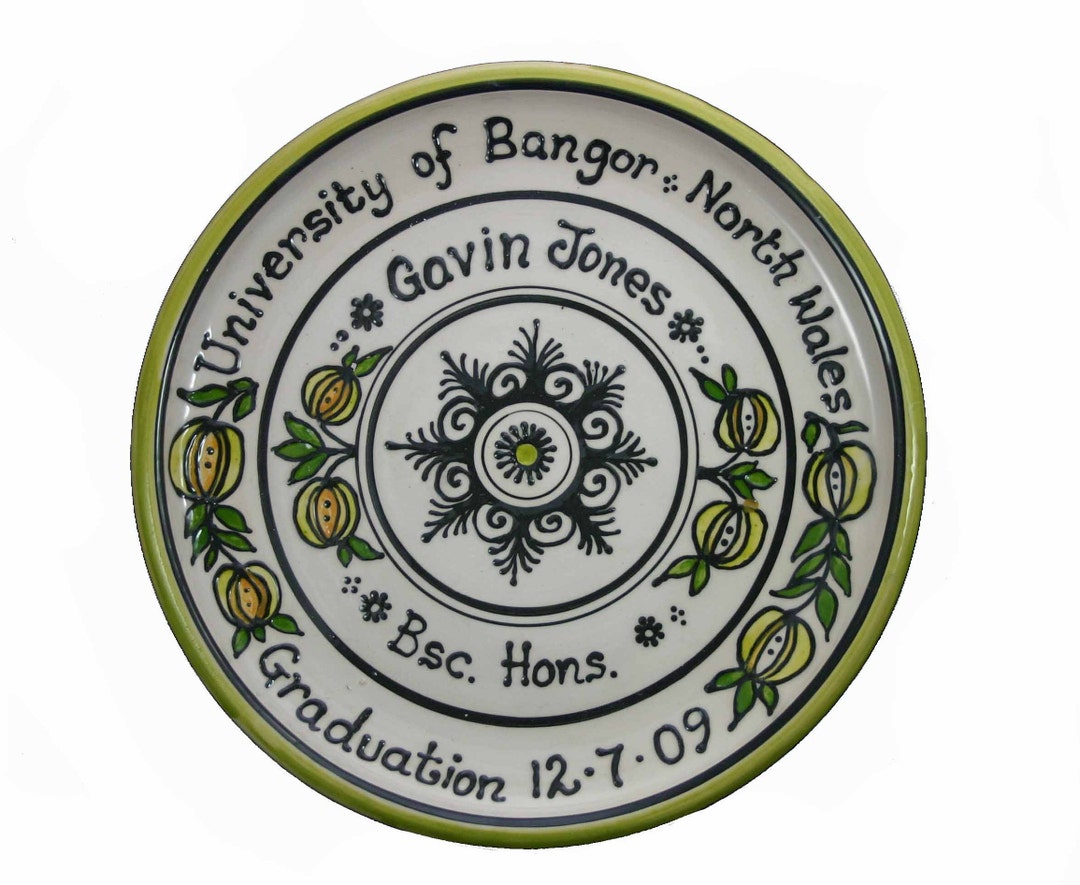 Piggery Pottery Personalised Handmade Ceramic Graduation Gift Plate ...