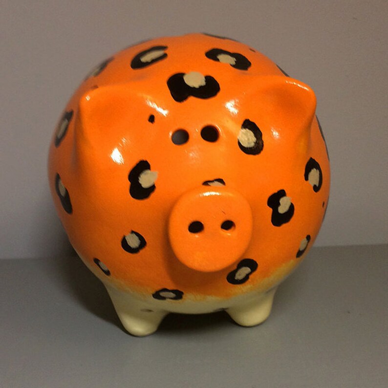 Piggery Pottery Handmade Ceramic 'leopard Print' Piggy Etsy
