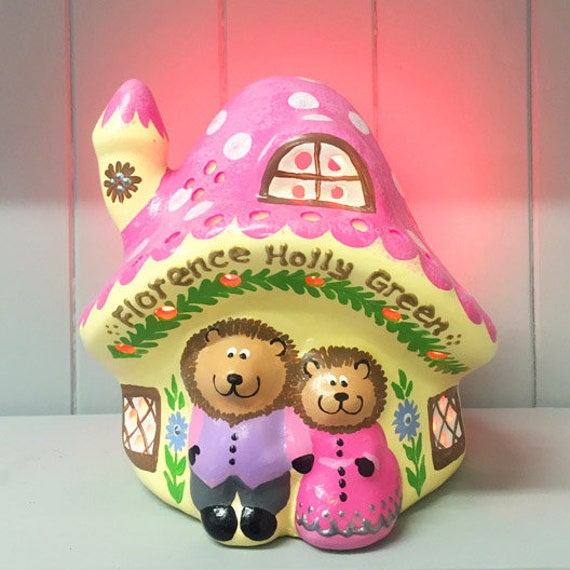 Piggery Pottery Handmade Children s Ceramic Hedgehog House Night