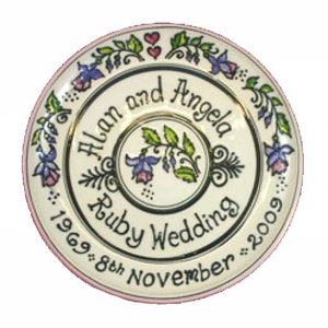 Piggery Pottery Handmade Ceramic Personalised Wedding Anniversary Plate piggery-pottery-handmade-ceramic-personalised-wedding-anniversary-plate