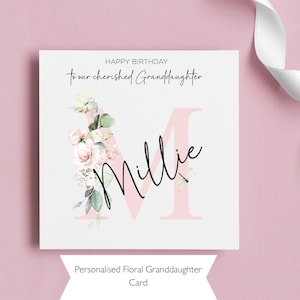 Personalised Granddaughter Birthday Card, Birthday Card For Granddaughter, Granddaughter Birthday Gift, For Her, Granddaughter Card