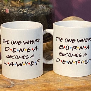 Personalised The One Where Becomes A Lawyer Mug, Gift For New Lawyer, Funny Lawyer Graduation Gift