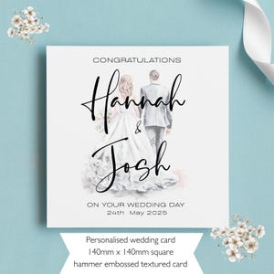 Personalised Wedding Card | Congratulations on your wedding day | Bride and Groom