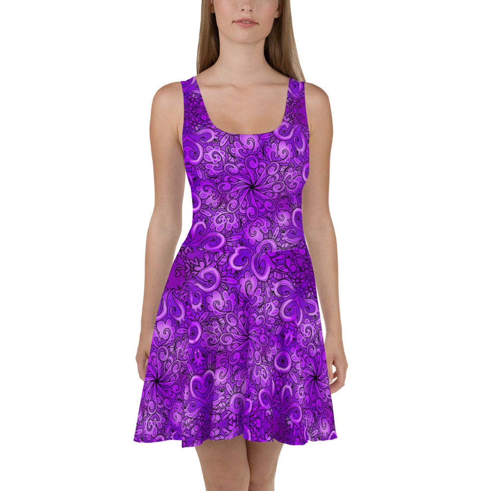lavender skater dress