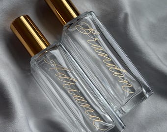Custom Engraved Perfume Bottle, Refillable Travel Fragrance Gift, Personalized Wedding Favor