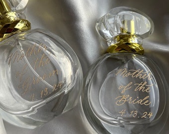 Personalized Engraved Perfume Bottle, Mother of the Bride Gift, Mother of the Groom Gift, Mother in Law Gift, Wedding Gift, Bridal Gift