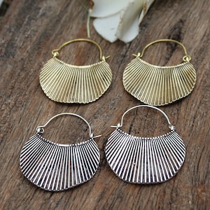 Feather Earrings,Statement Earrings,Hoop Earrings,Boho Earrings,Tribal Earrings,Silver Earrings,Ethnic earrings,Drop Earring,Gift for her162
