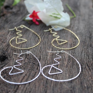Dainty Earrings,Wire Earrings,Hoop Earrings,Hammered Earring,Tribal Earrings,Boho Earrings,Ethnic Earrings,Handmade Earrings,Gift for her