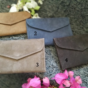 Monedero de cuero de cuero, embrague de cuero de ante, bolso de embrague, bolso de bolsillo múltiple, embrague de sobre de cuero, embrague de dama de honor, bolso de cuero, Giftforher