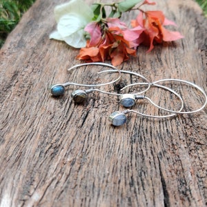 Moonstone Earrings,Labradorite Earrings,Fish Hook Earrings,Dangle Drop Earrings,Boho Earrings,Light Weight Earrings, Festival Jewelry