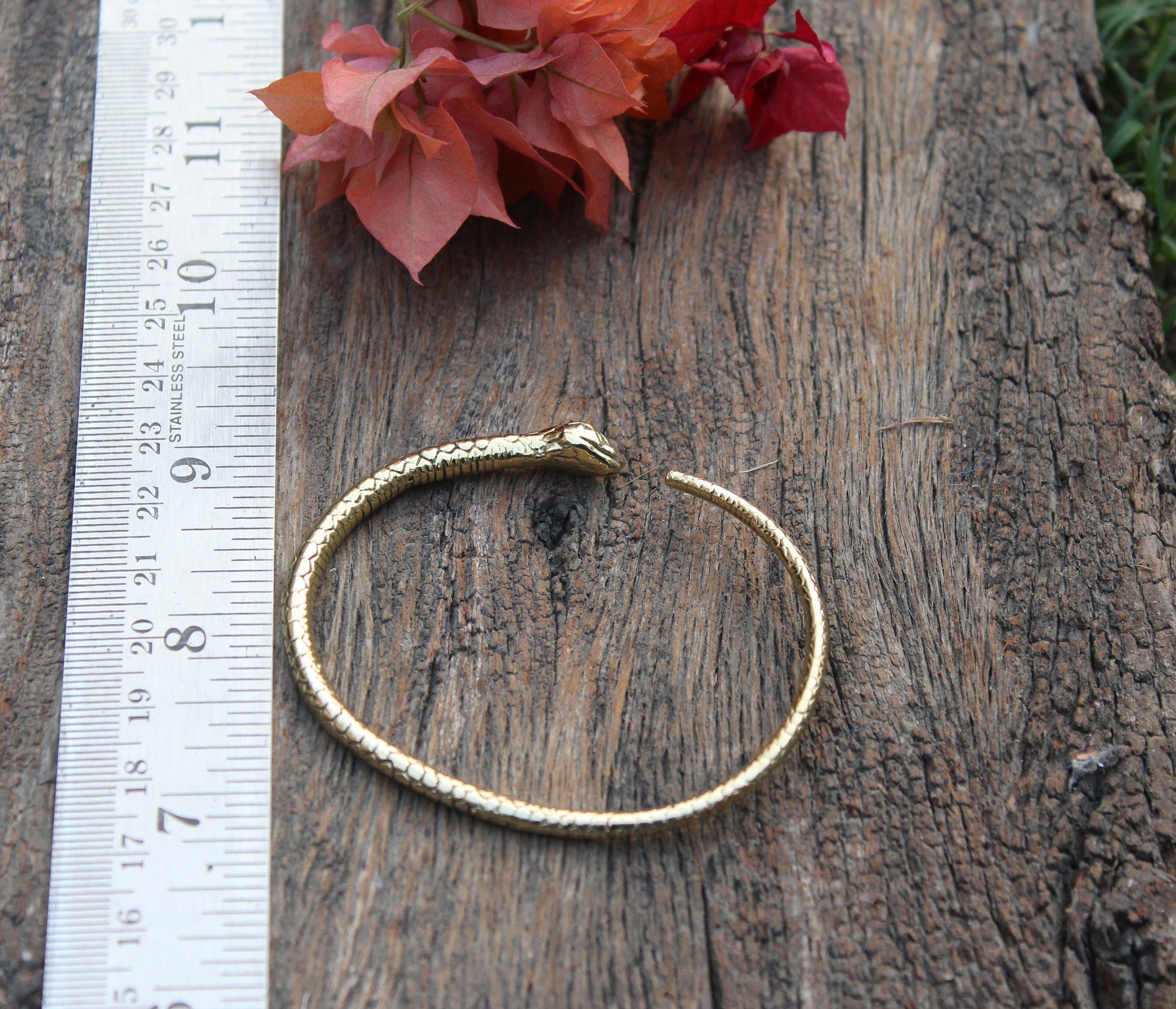 Snake Cuff BraceletSnake CuffSilver Hand Cuff Brass Etsy