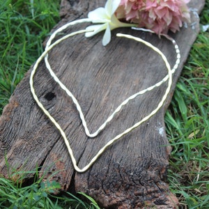Hammered Flexible Tribal Brass Choker,Ethnic Brass Choker Necklace, Brass Cuff Necklace,Collar Necklace,Silver Choker necklace,Gift For her